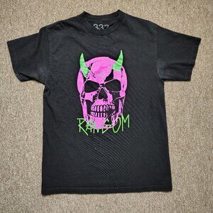 HALF EVIL 333 Ransom T-Shirt Men M Black Horned Devil Graphic Streetwear